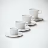 (6 szt.) WHITE DELIGHT - Spodek do espresso - Ø130mm - Biały