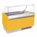 Vetrina Gelato LIAM - 1562mm - Refrigerazione statica - con Illuminazione LED - per 13+13x Vasca da gelato da 5 Litri - Giallo