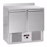 Stół chłodniczy ECO - 900x700mm - 240L - z 1 drzwiami - z 2 szufladami - z rantem