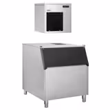 Máquina de fazer flocos de gelo - 220 kg / 24 h - incluindo recipiente de armazenamento de gelo