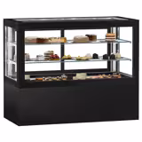 Koel- & Gebaksvitrine - 780 liter - 1610mm - dubbel glas - schuifdeuren - met 2 schappen - zwart - NL