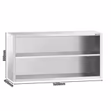 RVS wandkast PREMIUM - 1600x400x800mm - open