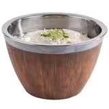 Ciotola - Acciaio inox & Melamina - 3L - 260x260x160mm - Marrone