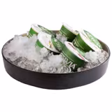 (6 pcs) Bowl - FRIDA - Melamine - 2-piece set - round - Ø 255mm - Depth: 60mm - Black & Beige