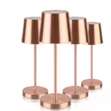 (4 unid) Candeeiro de mesa LED - MERLE MICRO - recarregável sem fios - regulável em 3 níveis - Ø90mm - Cobre - IP54