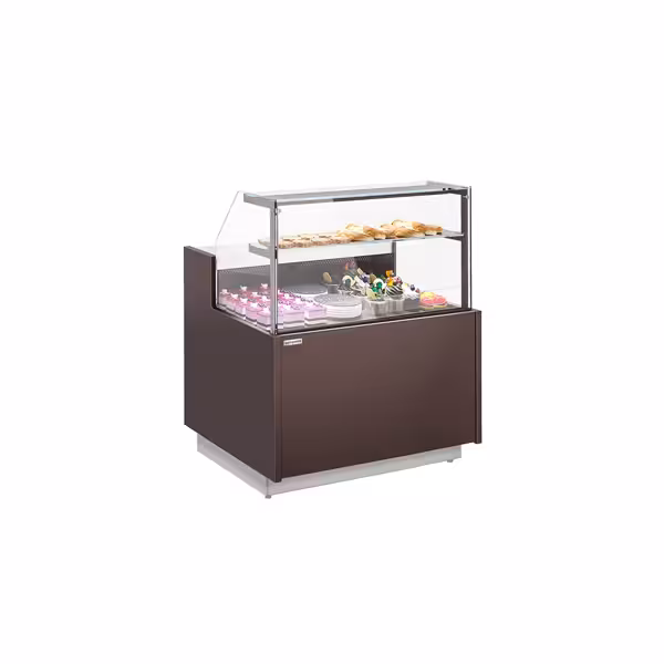 Vitrină pentru prăjituri PREMIUM Riga - 1058x990 mm - 103 L - spate cu 1 uși - cu 2 rafturi