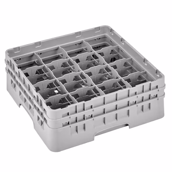 CAMBRO | CAMRACK® - Mukipesukori 1/1 - 16 lokeroa - 500x500mm - Harmaa