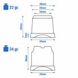 Eiswürfelbereiter - Zylinder - 46 kg/24 h