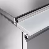 Commercial Saladette Counter PREMIUM - 450mm - 102L - 1 glass door - open top for 1 x GN 1/1 & stainless steel hinged lid
