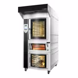 Rotary Electric Commercial Bakery Convection Oven with Steam Injection - Touchscreen Controls - Bakery Convection Oven - 6x 600x400mm (EN 60x40) - with Pizza Oven, Hood & Prover Cabinet