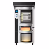 Rotierender Elektro Bäckerei-Heißluftofen mit Dampffunktion - Touch - 6x EN 600x400 - inkl. Pizzaofen, Haube & Gärschrank