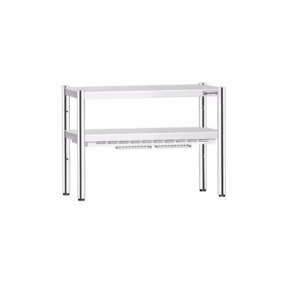 Ripiano d'appoggio riscaldato con radiatore ceramico - 1000x370 mm - 700 Watt - 1 ripiano riscaldato, 1 ripiano