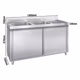 Evier PREMIUM - 1800x700mm - avec 2 bacs à gauche