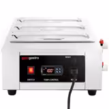 Fundidor de chocolate - 3x 1/3 GN - 1,5 kW - incl. 3 tapas y 3 recipientes GN 1/3