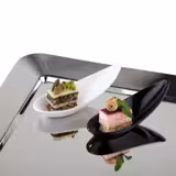 (60 szt.) Łyżka fingerfood - MING HING - Melamina - 110x45x40mm - Biały