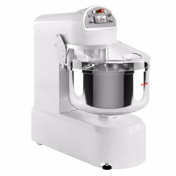 Bäckerei-Spiralteigknetmaschine - 188 Liter / 120 kg - 2 Geschwindigkeiten - mit festem Kessel