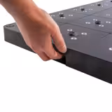 Nabíjecí stanice - 15násobná - ABS plast - černá - 750x430 mm; výška: 50 mm - stohovatelná; úspora místa; bezpečná pro přepravu