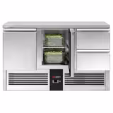 Koelwerkbank PREMIUM - 1368x700mm - met 2 deuren - met 2 lades