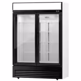 Vetrina frigo per bibite - 1295mm - 880l - display digitale - con 2 porte in vetro & illuminazione LED - Nero