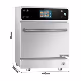 Commercial High Speed Oven - Touchscreen - 3.5kW - Stainless Steel - Ventless - incl. Pizza Tray, Mesh Basket, Non-stick Baking Tray | 80% Faster Cooking