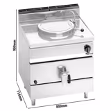 A gas Pentola industriale - 55l - 15,5kW - Riscaldamento diretto - con allacciamento idrico