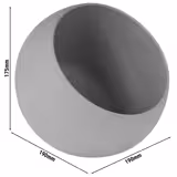Zdjela - MOON - Melamin - 0,8 l - kvadratna - 190x190 mm x visina: 175 mm - s poklopcem - Siva