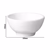 (6 Stück) Schale - PURE - Melamin - 1,25 Liter - Ø 205mm - Weiß