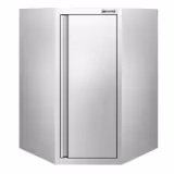 Rozsdamentes acél sarok faliszekrény - 700x700 mm - nyílóajtóval - 1000 mm magas