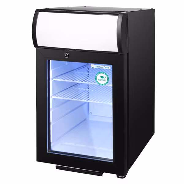 GASTRO-COOL | Commercial Mini Bar Fridge  – 62 L – 430 mm – Lockable – 2–10 °C – Black