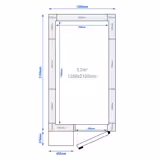 Cella frigorifera BT - 1200x2100mm - 3,20m³ - con monoblocco a parete - con pavimento - pannello 120mm