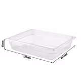 (6 pcs) Polycarbonate Container GN 1/2 - Clear - 3.9L - Depth: 65mm