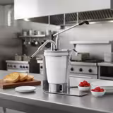 Portion Pump - adjustable dose - fits 3 litres Nutella buckets - Stainless steel - 365x300x160mm - without container - incl. stainless steel frame