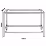 Onderstel - 920x620x(H)500mm - RVS | tafelmodel - passend voor BKDV1200-2SM#HGNV12N & BKDV1200-2SM#HENV10N - zonder blechhalter