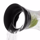 (6 Stück) Glaskaraffe - 1 Liter - automatische Deckelöffnung