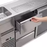 Barkoelkast PREMIUM PLUS - 1550x700mm - 1 glazen deur & 3 laden