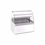 Gebaksvitrine - 1622x985mm - 271 liter - gebogen ruit - met 2 deur(en) - met 2 legroosters