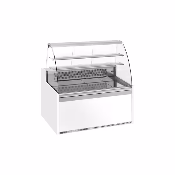 Banco pasticceria refrigerato - 1622x985mm - Statica - 271 L - Vetro curvo - 2 porte - con 2 ripiani