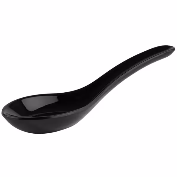 (12 szt.) Łyżeczka do finger food - FRIENDLY - rPET - 135x45x30mm - Czarny