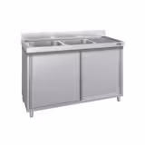 Spülschrank ECO - 1400x700mm - mit 2 Becken links