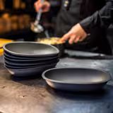 (12 pieces) Reusable Takeaway Bowl – 800 ml - Oval - Grey - Recyclable Plastic - Made in Germany