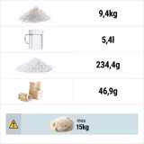 Pétrin à Pâte / Pétrin à spirale - 30 Litres / 15 kg - avec Cuve Fixe - 230 V