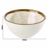 Melamine Buffet Bowl STONE ART – 0.30 L – 120 x 120 x 60 mm – White/Brown