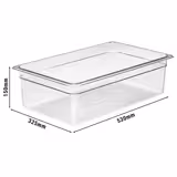 (6 pieces) CAMBRO | Camview® Gastronorm Container 1/1 - Clear Copolymer – 150 mm - BPA-free