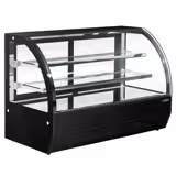 Tafelmodel koelvitrine - 140 liter - 900mm - Dubbele beglazing - schuifdeuren achter - met 2 glazen planken