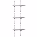Mensola a parete in acciaio inox PREMIUM - 600x300mm - con 3 ripiani