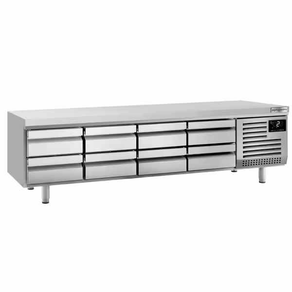 Horeca koelonderbouw PREMIUM PLUS - +2°C tot +8°C - 2400mm - 8 lades - 8x GN 1/1