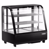 Tafelmodel koelvitrine - 100 liter - 682mm - Dubbele beglazing - met 2 (glazen) plateaus - schuifdeuren achter