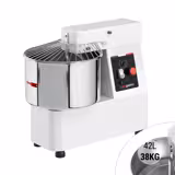 Impastatrice a spirale professionale - 42L / 38kg - 1 velocità - testa fissa - con timer - 400V trifase - per impasti ad alta idratazione