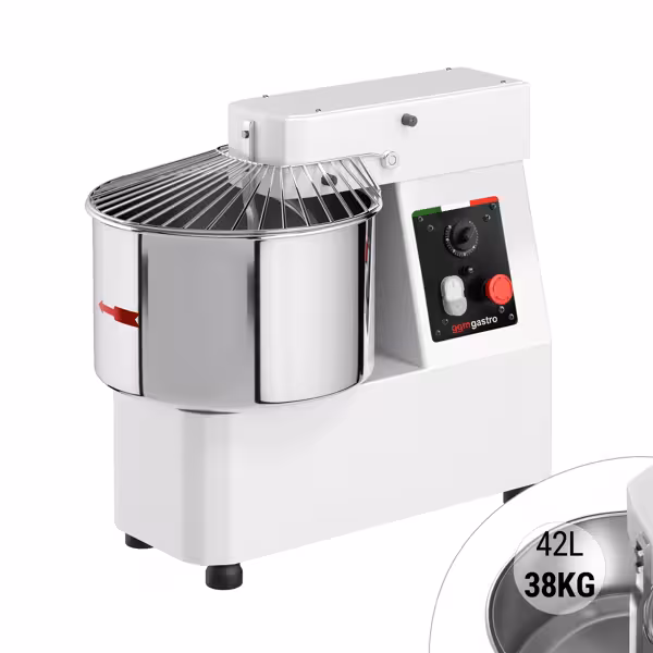 Deegkneedmachine / Spiraalkneder - 42L / 38kg deeg - vaste kom - met timer - 400V