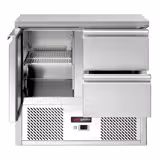 Masă frigorifică ECO - 903x700 mm - 240 L - cu 1 uși - cu 2 sertare